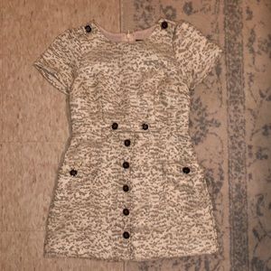 Anthropologie Black and Gold Cocktail Dress